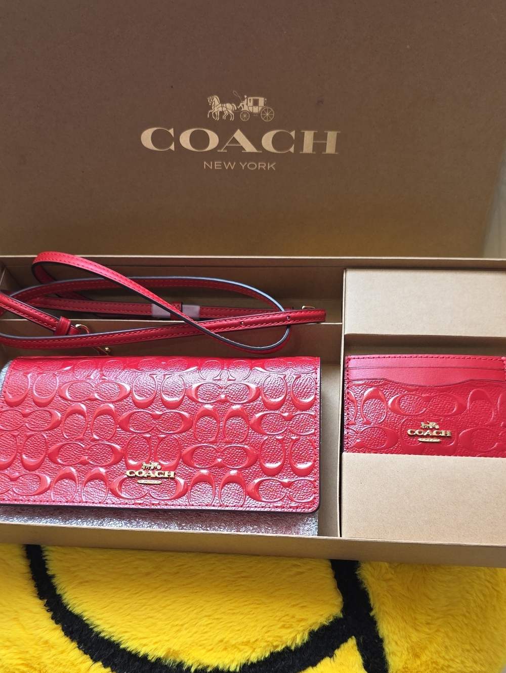 Coach  Anna Foldover Crossbody with Matching Card Case